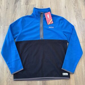 Cotopaxi Mens Amado Half Zip Fleece Pullover Blue Company Logo Medium NWT